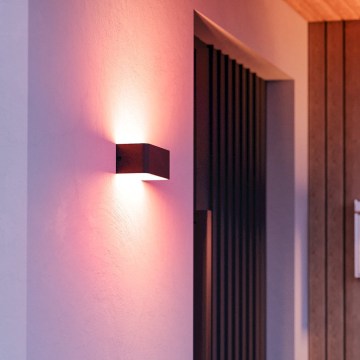 Eglo - RGBW LED Dimmable Outdoor Wall Light LED/10W/230V 2700-6500K IP55 Black