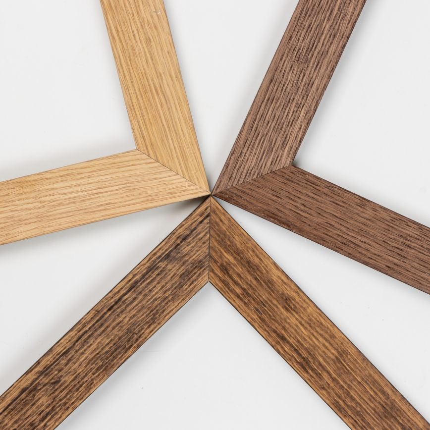 Eglo - LED Surface-mounted panel SALOBRENA WOOD LED/31W/230V 64x64 cm Dark Brown