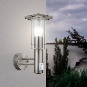 Eglo - Sensor outdoor wall light 1xE27/60W/230V IP44