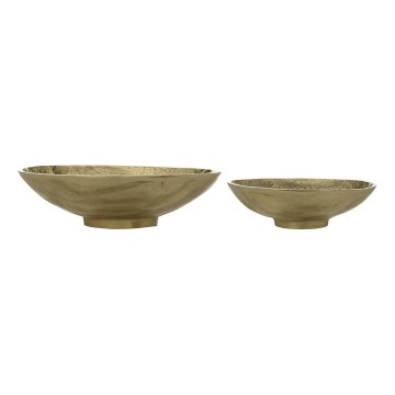 Eglo - SET 2x Decorative tray d. 28/21 cm gold
