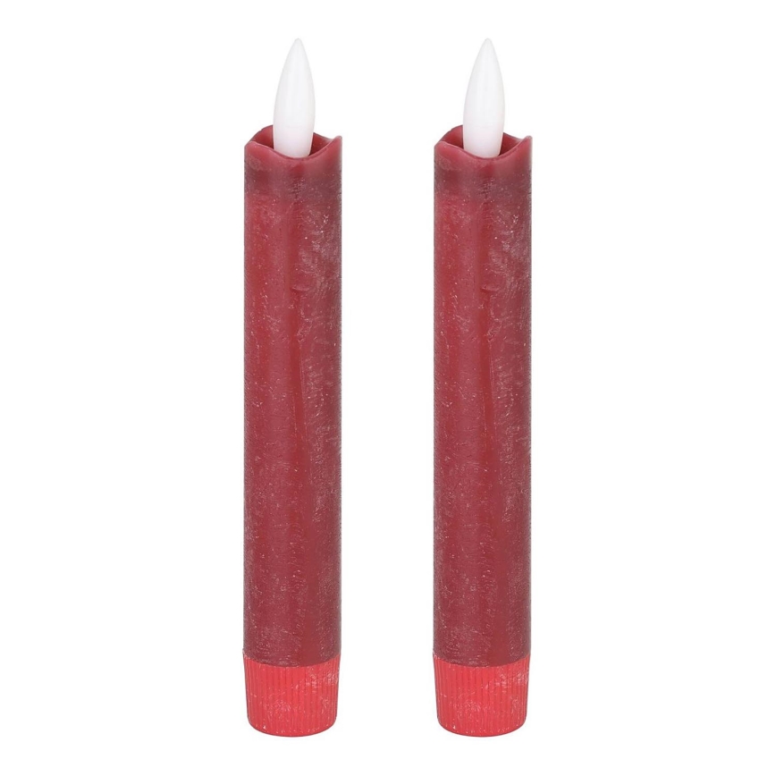 Eglo - SET 2x LED Candle LED/1xAAA 15 cm red