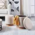 Eglo - SET 2x Stool d. 30,5/37 cm beige