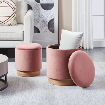 Eglo - SET 2x Stool d. 30,5/37 cm pink
