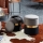 Eglo - SET 2x Stool d. 31,5/36 cm grey/black/gold