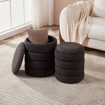 Eglo - SET 2x Stool d. 33,5/40 cm black