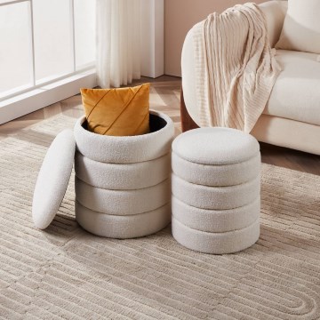 Eglo - SET 2x Stool d. 33,5/40 cm white
