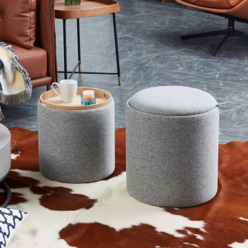 Eglo - SET 2x Stool d. 34,5/39 cm grey