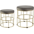 Eglo - SET 2x Stool grey/gold