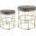 Eglo - SET 2x Stool grey/gold