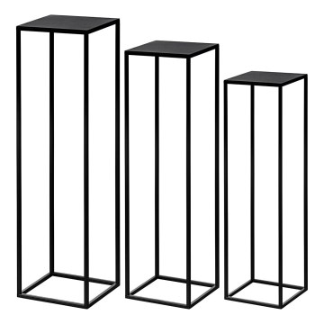 Eglo - SET 3x Flower stand black