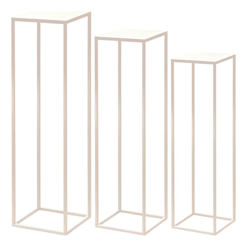 Eglo - SET 3x Flower stand creamy