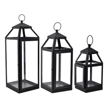 Eglo - SET 3x Lantern 56/41/25 cm black