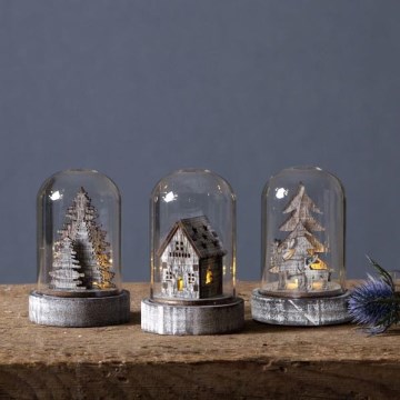 Eglo - SET 3x LED Christmas decoration 1xLED/0,06W/1xCR2032 brown