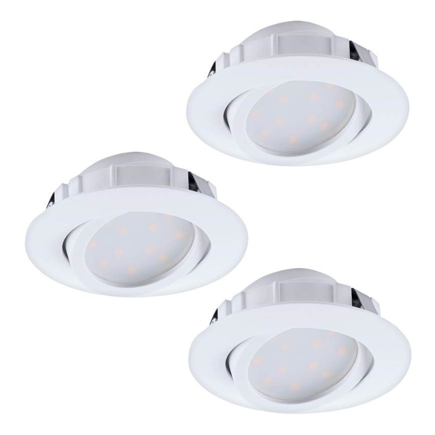 Eglo - SET 3x LED Dimmable recessed light PINEDA 1xLED/5,5W/230V