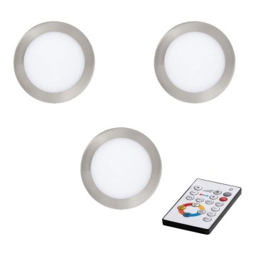 Eglo - SET 3x LED Dimmable recessed light TINUS LED/11W/230V + remote control
