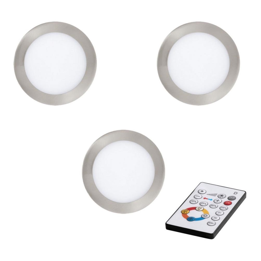 Eglo - SET 3x LED Dimmable recessed light TINUS LED/11W/230V + remote control