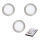 Eglo - SET 3x LED Dimmable recessed light TINUS LED/11W/230V + remote control