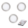 Eglo - SET 3x LED Dimmable recessed light TINUS LED/17W/230V + remote control