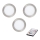 Eglo - SET 3x LED Dimmable recessed light TINUS LED/6W/230V + remote control