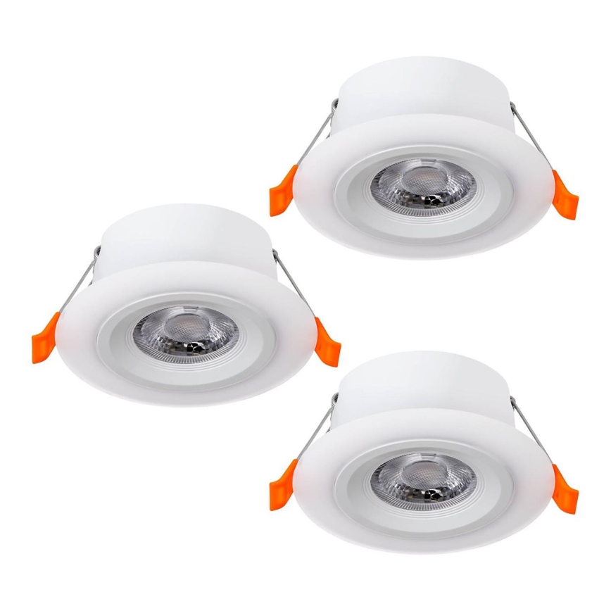 Eglo - SET 3x LED Recessed light 3xLED/4,8W/230V white