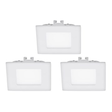Eglo - SET 3x LED Recessed light FUEVA 1 1xLED/2,7W/230V