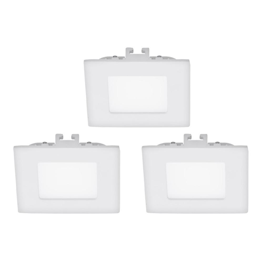 Eglo - SET 3x LED Recessed light FUEVA 1 1xLED/2,7W/230V