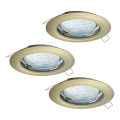 Eglo - SET 3x LED Recessed light PENETO 3xGU10-LED/3W/230V