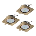 Eglo - SET 3x LED Recessed light PENETO 3xGU10-LED/5W/230V