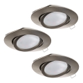 Eglo - SET 3x LED Recessed light TEDO 3xGU10-LED/5W/230V