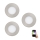 Eglo - SET 3x LED RGB Dimmable recessed light FUEVA-C 1xLED/3W/230V