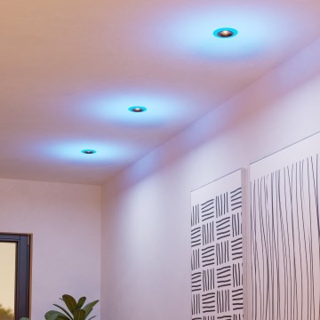 Eglo - SET 3x LED RGBW Dimmable bathroom recessed light 3xLED/3,8W/230V 2700-6500K IP44 + remote control