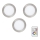 Eglo - SET 3x LED RGBW Dimmable recessed light TINUS 4,8W/230V + remote control