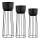 Eglo - SET 3x Metal flowerpot black