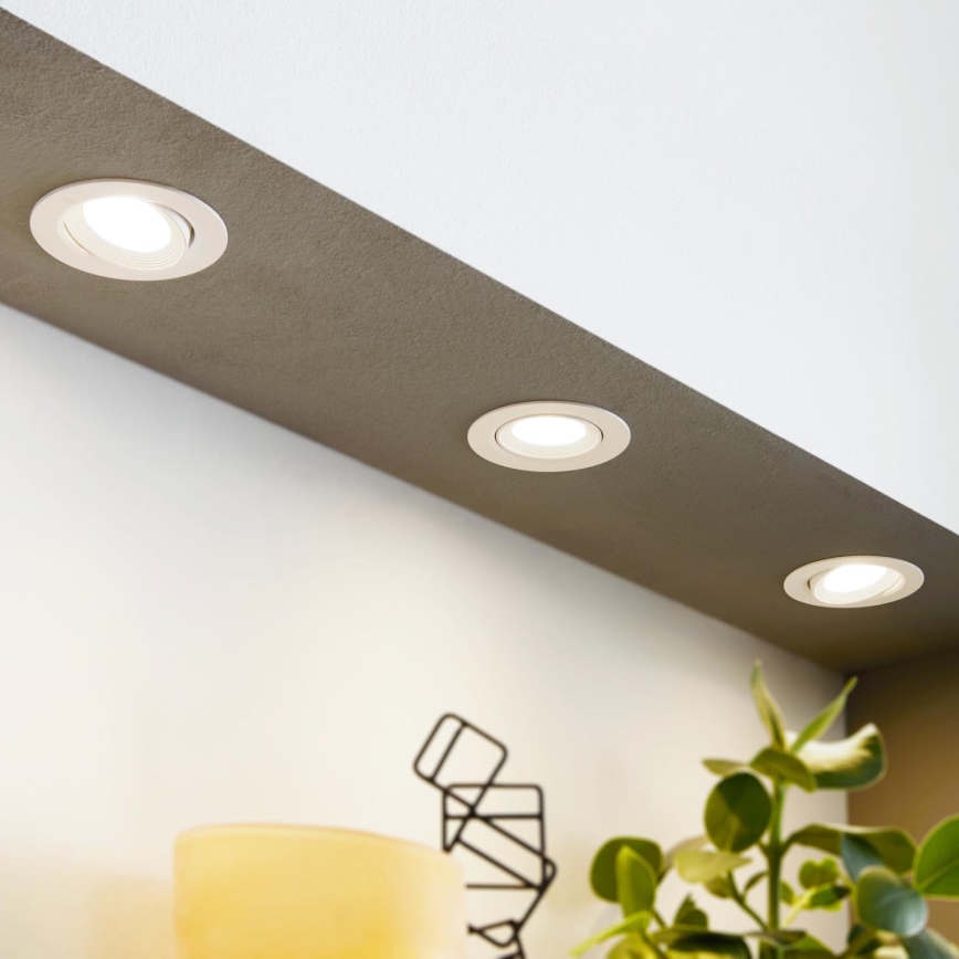 Eglo - SET 3x Recessed light SARTIANO 1xLED/5W/230V