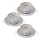 Eglo - SET 3xLED Bathroom recessed light 1xGU10/4W/230V IP44 matte chrome