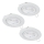 Eglo - SET 3xLED Bathroom recessed light 1xGU10/4W/230V IP44 white
