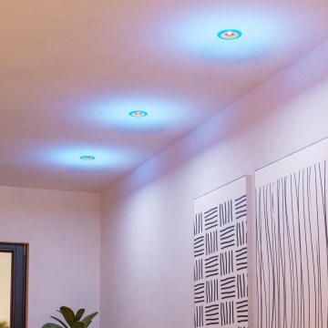 Eglo - SET 3xLED RGBW Dimmable bathroom recessed light 3xLED/3,8W/230V 2700-6500K IP44 + remote control