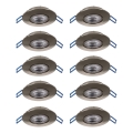 Eglo - Set of 10 LED recessed downlights LED/4.9W/230V 2700/4000/6500K Ø 9 cm matte chrome