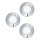 Eglo - Set of 3 FUEVA LED bathroom recessed downlights, 2.8W/230V, IP44, glossy chrome, Ø 8.5 cm