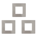 Eglo - Set of 3 FUEVA LED recessed ceiling lights LED/2.7W/230V 8.5 x 8.5 cm