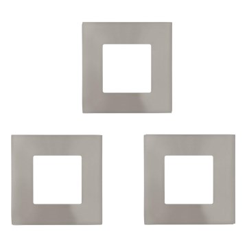 Eglo - Set of 3 FUEVA LED recessed ceiling lights LED/2.7W/230V 8.5 x 8.5 cm