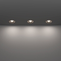Eglo - Set of 3 LED bathroom recessed downlights LED/4.9W/230V 2700/4000/6500K dia. 8.8 cm IP65 matte chrome