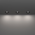 Eglo - Set of 3 LED Bathroom Recessed Downlights, LED/4.9W/230V, 2700/4000/6500K, Ø 8.8 cm, IP65, Black