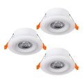 Eglo - Set of 3 LED recessed ceiling lights LED/4,8W/230V white