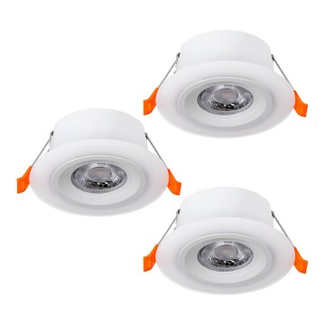 Eglo - Set of 3 LED recessed ceiling lights LED/4,8W/230V white