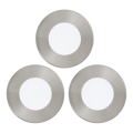 Eglo - Set of 3 LED recessed downlights FUEVA 1xLED/2.7W/230V Ø 8.5 cm