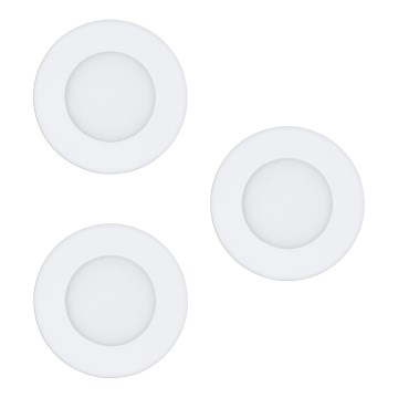 Eglo - Set of 3 LED recessed downlights FUEVA-RW 1x LED/2.8W/230V 2700–4000K Ø 8.5 cm
