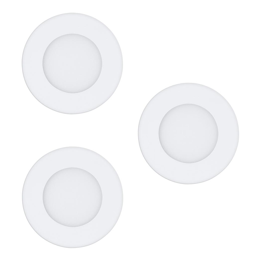 Eglo - Set of 3 LED recessed downlights FUEVA-RW 1xLED/2.8W/230V Ø 8.5 cm