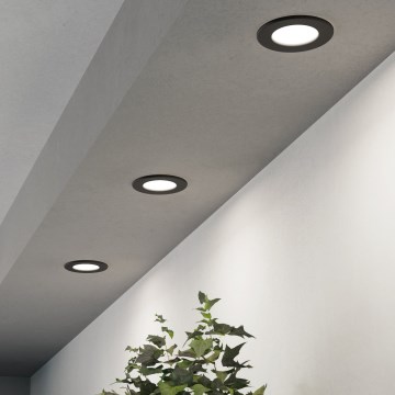 Eglo - Set of 3 LED recessed downlights LED/3.7W/230V 2700/4000/6500K Ø 8.8 cm Black