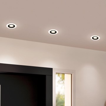 Eglo - Set of 3 LED recessed downlights LED/4,8W/230V black